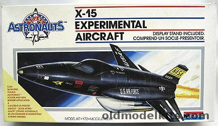 Monogram 1/72 North American X-15 - Experimental Aircraft with Poster Young Astronauts Issue, 5908 plastic model kit